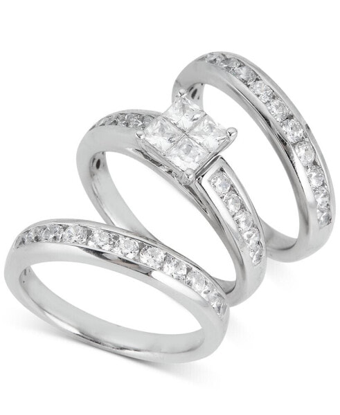 Diamond 3-Pc. Bridal Set (2-1/10 ct. t.w.) in 14k White Gold