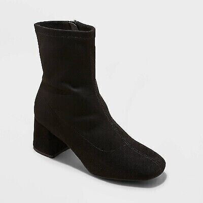 Women's Dolly Ankle Boots - A New Day Black 6.5