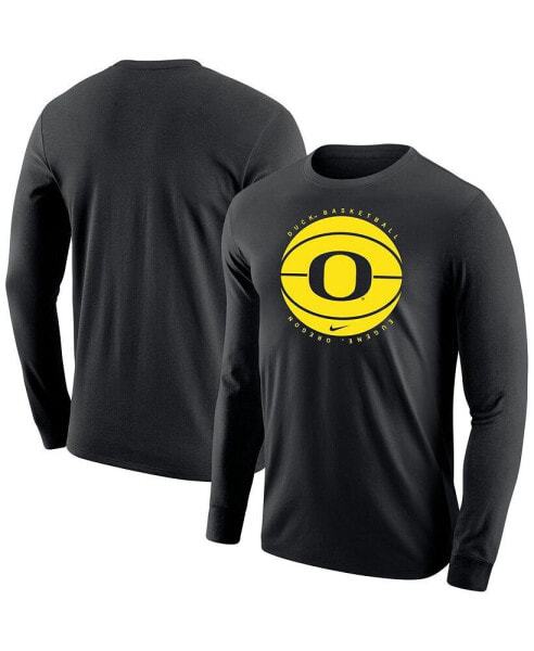 Men's Black Oregon Ducks Basketball Long Sleeve T-shirt
