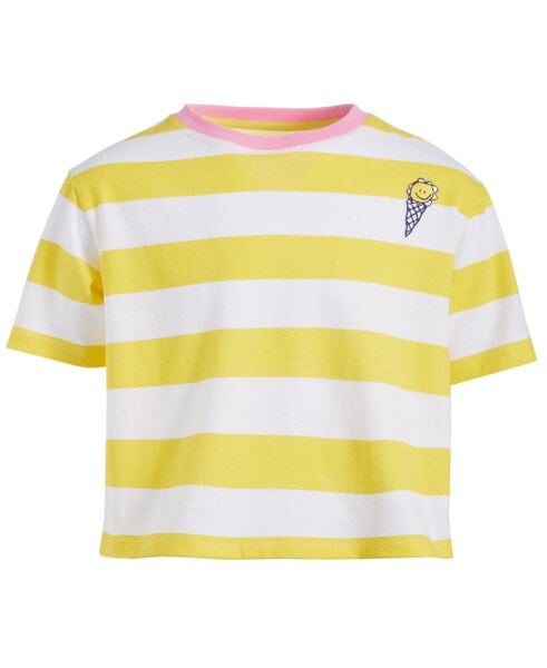 Big Girls Striped Ice Cream Cone Boxy Top, Created for Macy's