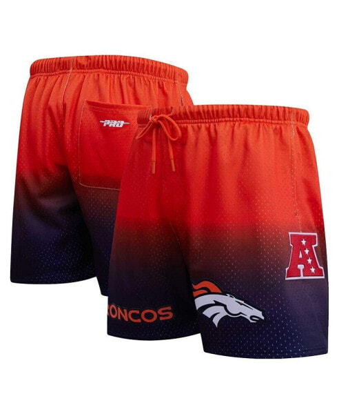 Men's Navy, Orange Denver Broncos Ombre Mesh Shorts