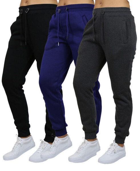 Women's Loose-Fit Fleece Jogger Sweatpants-3 Pack