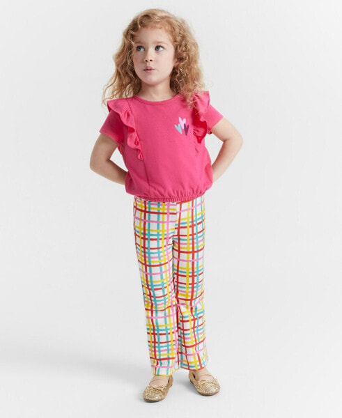 Toddler Girls Plaid Kick-Flare Pants, Created for Macy's