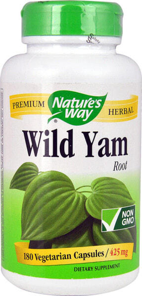 Nature's Way Wild Yam Root Корень дикого ямса 425 мг 180 веганских капсул