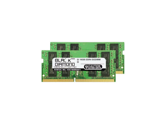 Black Diamond Memory 32GB (2 x 16GB) 260-Pin DDR4 SO-DIMM DDR4 2666 (PC4 21300)