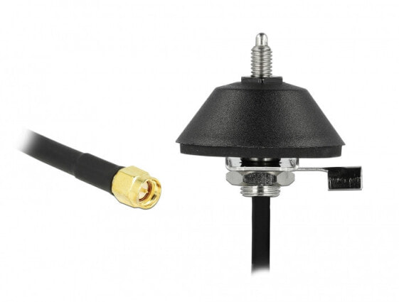 Delock 12589 - Antenna base - Black - Acrylonitrile butadiene styrene (ABS) - SMA - 3 m - Screw