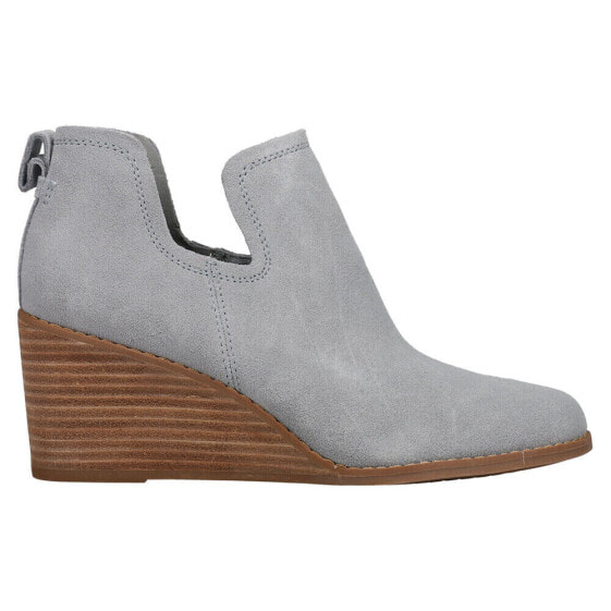 TOMS Kallie Wedge Booties Womens Grey Casual Boots 10017907T
