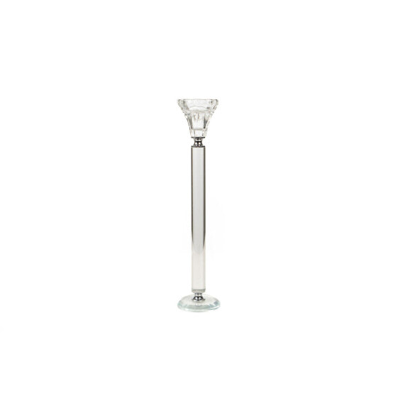 Candleholder Romimex Transparent Glass 6 x 28 x 6 cm