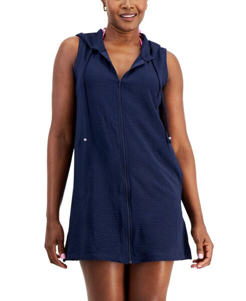 Women's Airflow Sleeveless Hoodie Swim Cover-Up