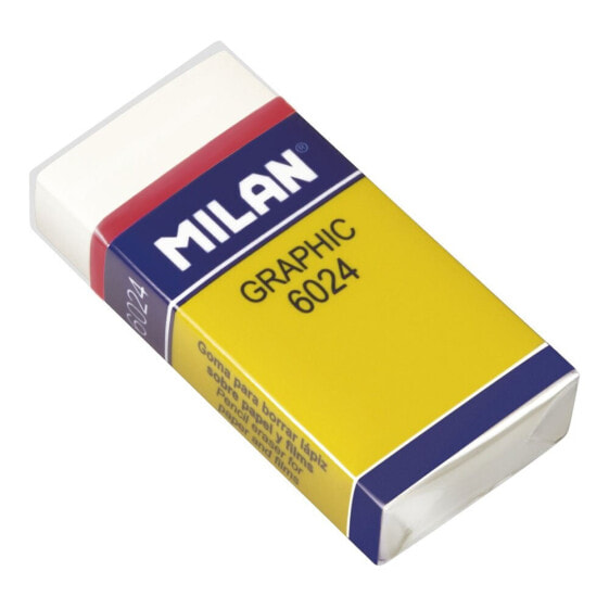 MILAN Box 24 Soft Graphic Nata® Erasers For DrawinGr (With Carton Sleeve And Wrapped)