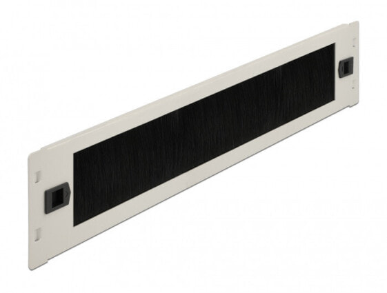 Delock 66620 - Cable management panel - Black - Grey - Metal - Nylon - 2U - 48.3 cm (19") - 88.5 mm