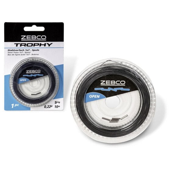 ZEBCO Trophy Steel Trace 1x7 Spool Steel Line leader 9kg