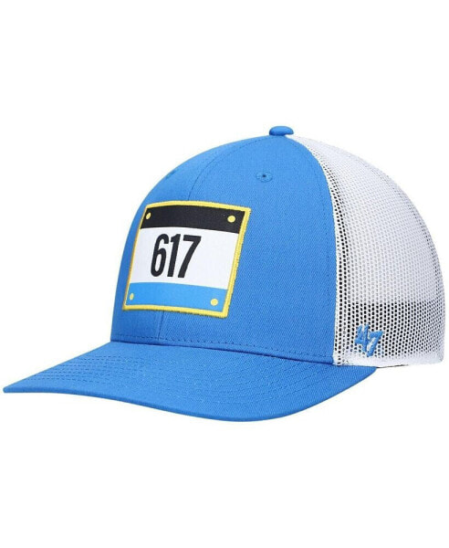 Men's '47 Blue, White Boston Red Sox City Connect Trucker Snapback Hat