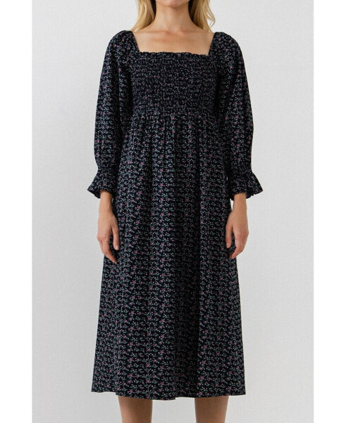 Платье English Factory с цветочным узором Midi смокинговое для женщин