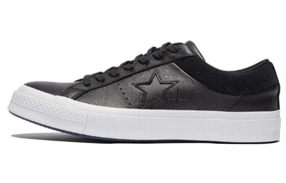 Converse one star "Black" 复古休闲 防滑耐磨 低帮 板鞋 男女同款 黑灰 / Кроссовки Converse One Star "Black"