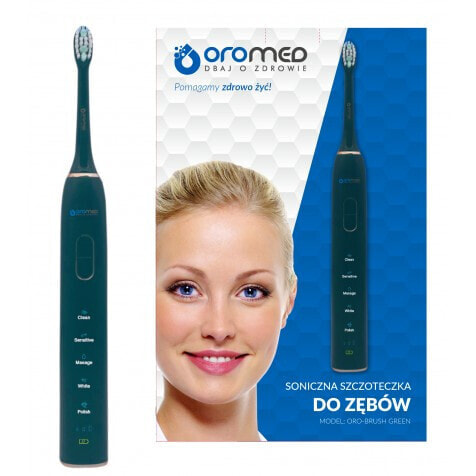 Oromed ORO-BRUSH GREEN - Adult - Sonic toothbrush - Massage - Polishing - Sensitive - Whitening - 38000 movements per minute - Green - 2 min