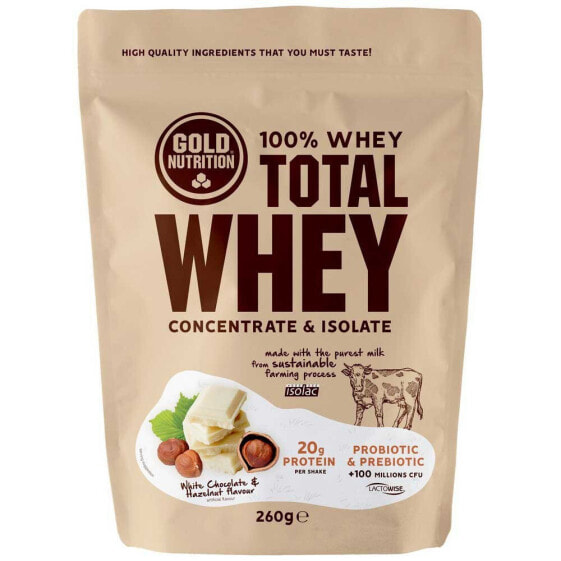 GOLD NUTRITION Total Whey 260gr White Chocolate&Hazelnuts