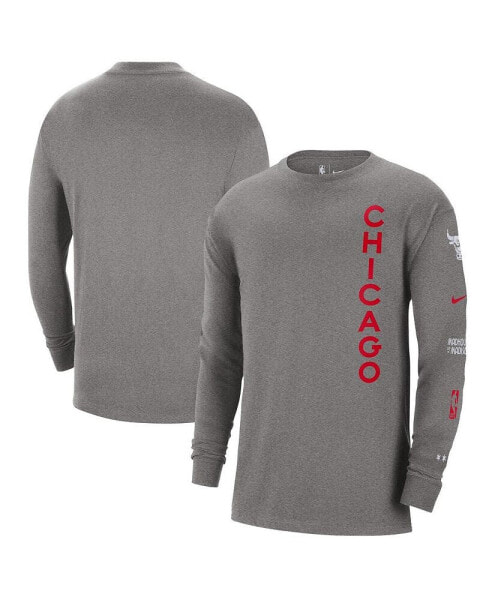 Men's Charcoal Chicago Bulls 2023/24 City Edition Max90 Expressive Long Sleeve T-shirt