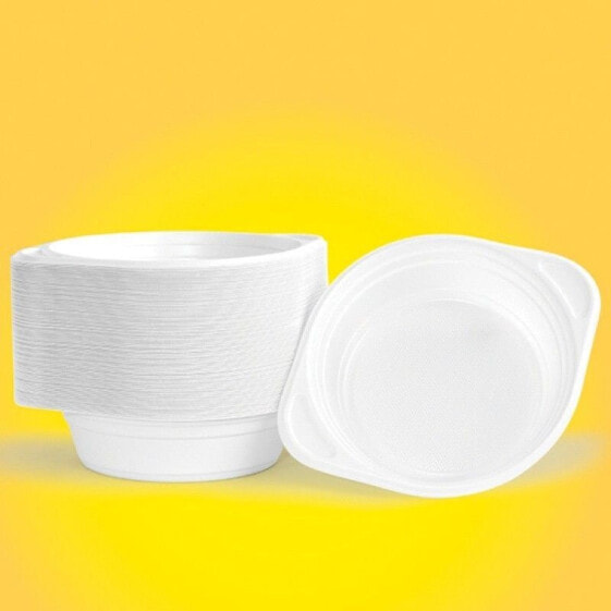 Одноразовая посуда Office Products Flaczarka пластиковая, 500 мл, диаметр 16 см, 100 шт., белая