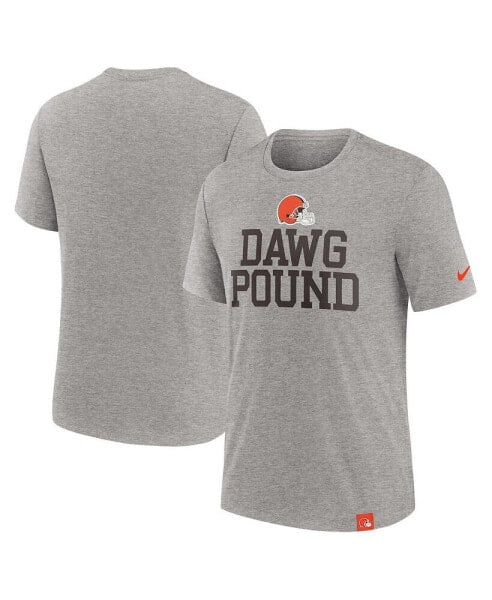 Men's Heather Gray Cleveland Browns Blitz Tri-Blend T-Shirt