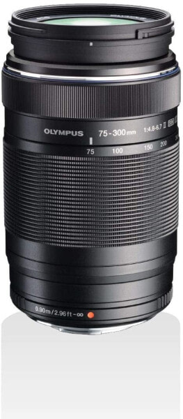 Olympus EZ-M7530 M.Zuiko Digital 75-300 mm 1:4.8-6.7 Lens II, Suitable for All MFT Cameras, Black & LH-61E Lens Hood (61 mm, M.ZUIKO Digital 75-300 mm Lens)