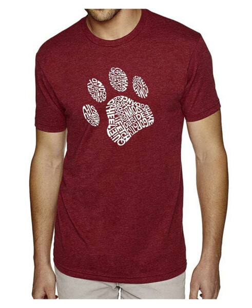 Men's Premium Word Art T-Shirt - Dog Paw