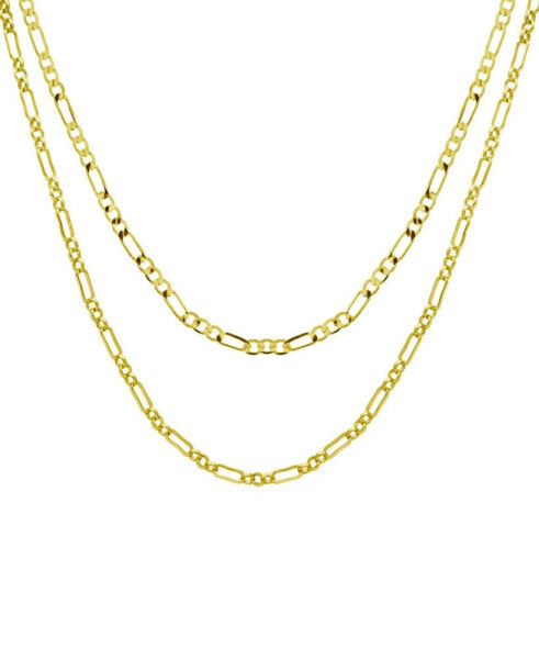 15.25" and 17.5" + 2" extender Silver Plated or Two-Tone Multi-Chain Layered Necklace