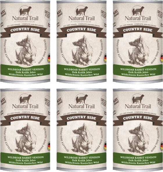 Natural Trail NATURAL TRAIL PIES pusz.400g COUNTRY WILDBOAR, RABBIT, VENISON /6