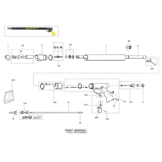 Запчасть для пневматической винтовки Cressi Air Rifle Trigger Holder