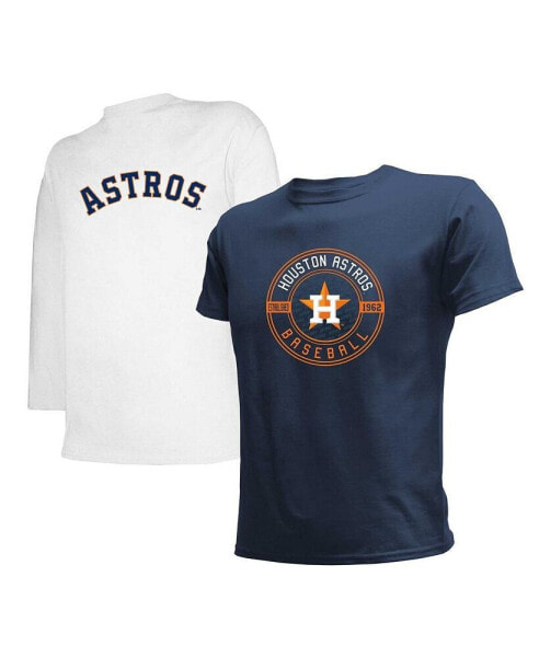 Футболка для малышей Stitches с комбинезоном Houston Astros Navy, White