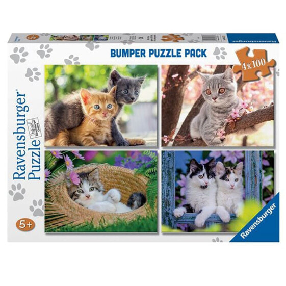 RAVENSBURGER Little Cats 4x100 Pieces Puzzle