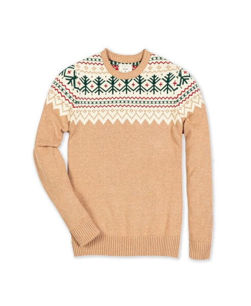 Men's Organic Crew Neck Fair Isle Sweater