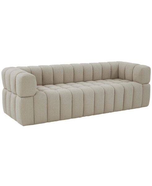 Calyna 90" Channel Tufted Boucle Sofa