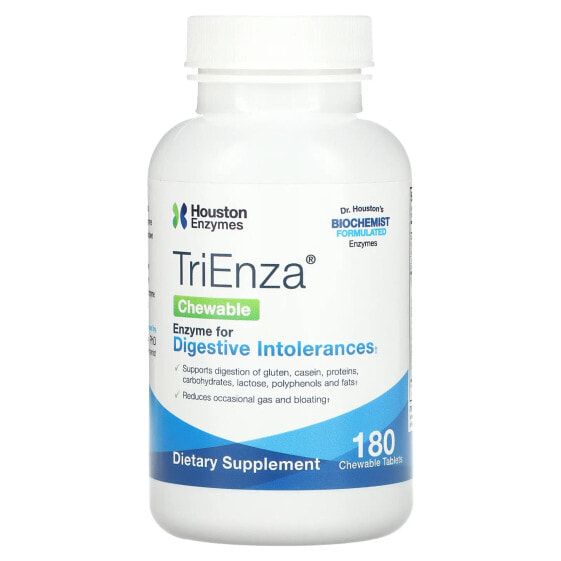 Таблетки жевательные для пищеварения Houston Enzymes TriEnza, 180 шт.