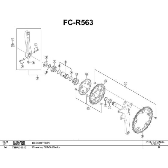 SHIMANO R563 chainring