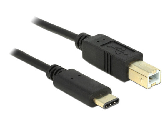 Кабельный разъем/переходник Черный  DeLOCK 2m, USB2.0-C/USB2.0-B USB 2.0 USB B USB C 83330