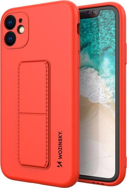 Wozinsky Wozinsky Kickstand Case elastyczne silikonowe etui z podstawką Samsung Galaxy M31s czerwony