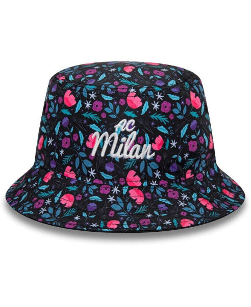 Men's Black AC Milan Floral Print Bucket Hat