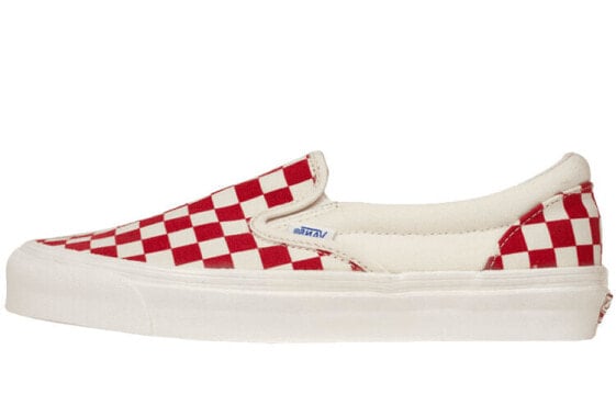 Слипоны Vans Slip-On Checkerboard Red/White