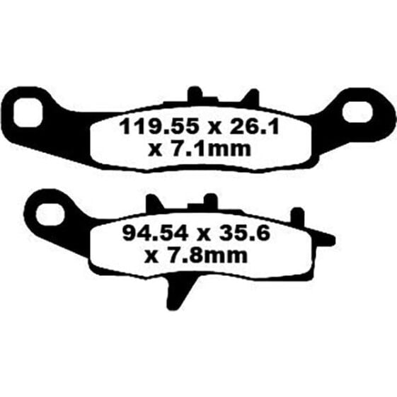 EBC FA-TT Series Carbon Fiber Offroad FA258TT Brake Pads