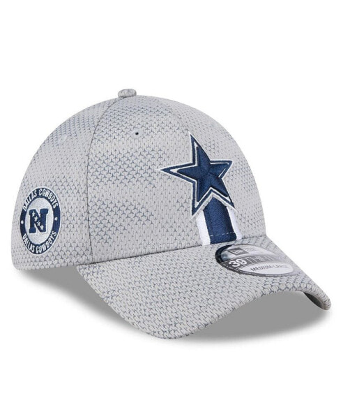 Men's Gray Dallas Cowboys 2024 Sideline 39THIRTY Flex Hat