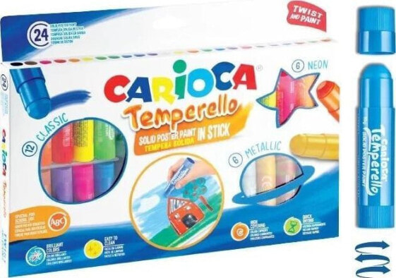 Краски в стиках Carioca 24 цвета