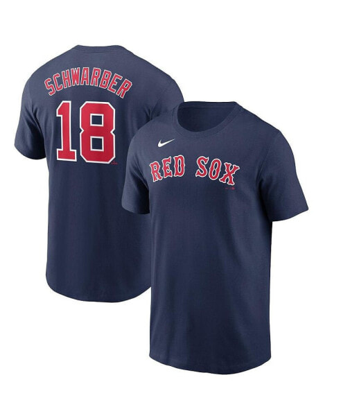 Men's Kyle Schwarber Navy Boston Red Sox Name and Number T-shirt