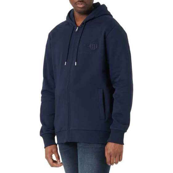 GANT Reg Tonal Shield full zip sweatshirt