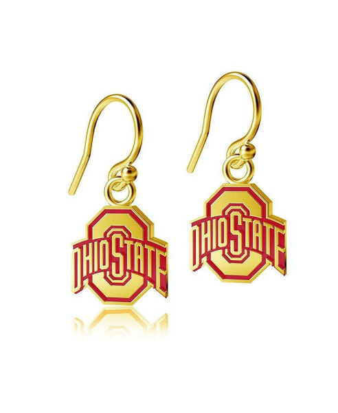 Women's Ohio State Buckeyes Gold Plated Dangle Earrings