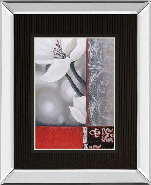 Bohemia Flora White by Jasmin Zara Copley Mirror Framed Print Wall Art, 34" x 40"