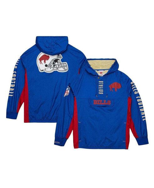 Men's Royal Distressed Buffalo Bills Team OG 2.0 Anorak Vintage-Like Logo Quarter-Zip Windbreaker Jacket