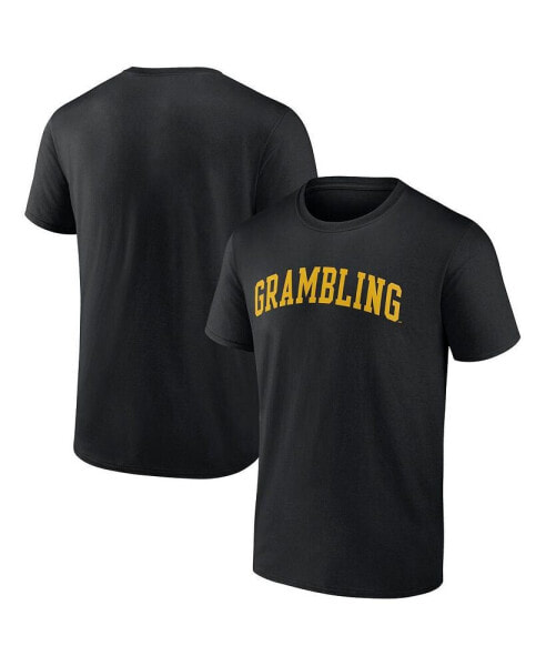 Men's Black Grambling Tigers Basic Arch T-shirt