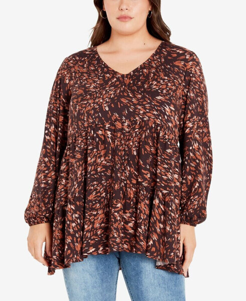 Plus Size Remi V-neck Tunic Top