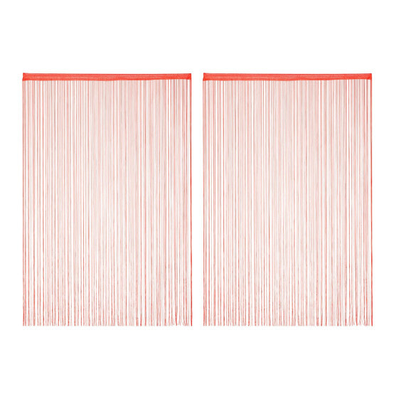 2 x Fadenvorhang rot 145 x 245 cm
